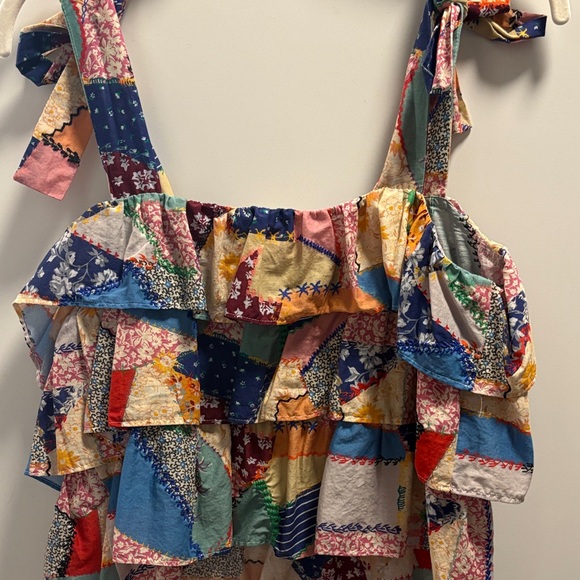 Sézane Patchwork Ruffle Tank Top - Picture 3 of 3